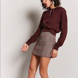 Classic Woolen Plaid Skirt